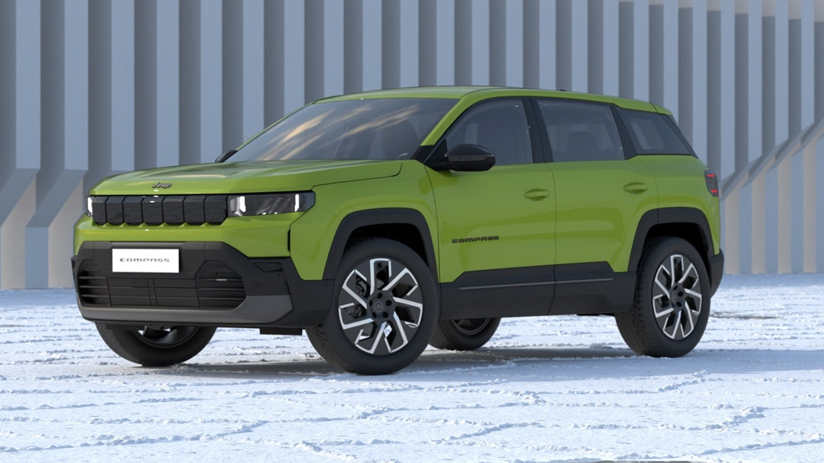 jeep Compass-sort set fra siden
