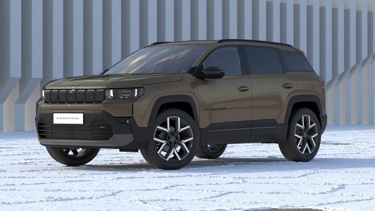 jeep Compass-sort set fra siden